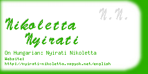 nikoletta nyirati business card